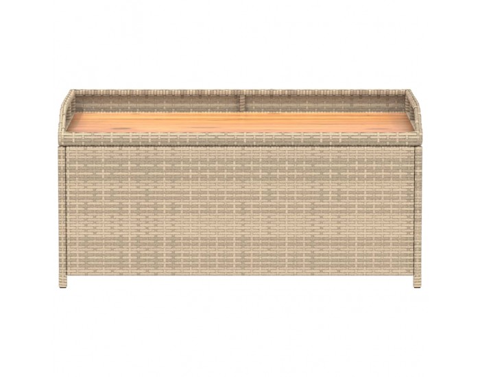 Sonata H Пейка за съхранение микс бежово 100x50x52 см полиратан и акация