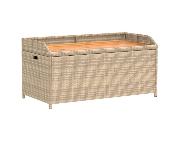 Sonata H Пейка за съхранение микс бежово 100x50x52 см полиратан и акация