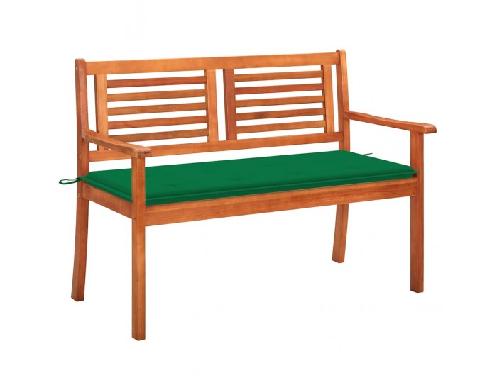 Sonata H 2-местна градинска пейка с възглавница, 120 cм, евкалипт масив