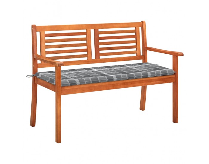 Sonata H 2-местна градинска пейка с възглавница, 120 cм, евкалипт масив