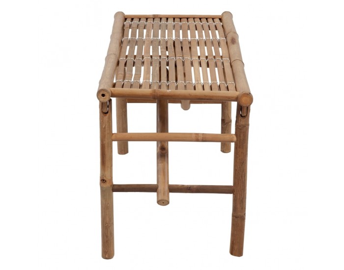 Sonata H Сгъваема градинска пейка с възглавница, 118 см, бамбук