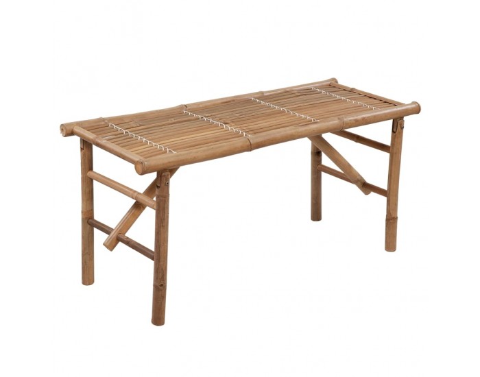 Sonata H Сгъваема градинска пейка с възглавница, 118 см, бамбук