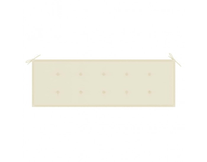 Sonata H Стифираща градинска пейка с възглавница, 159 см, тик масив