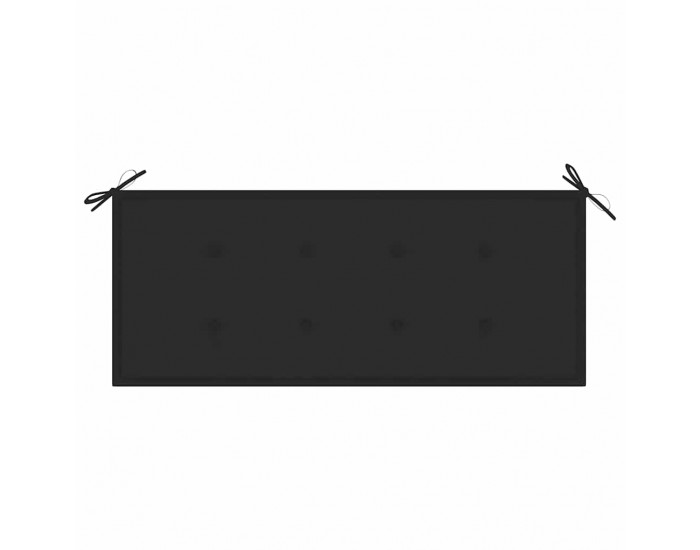 Sonata H Стифираща градинска пейка с възглавница, 128,5 см, тик масив