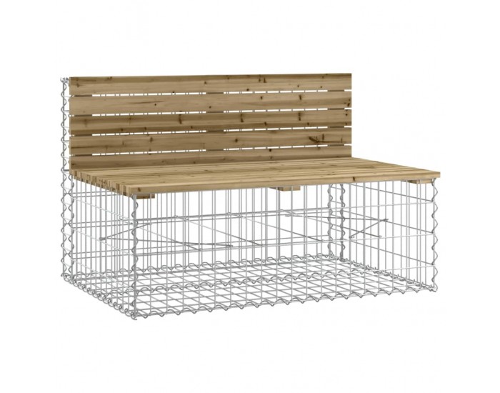 Sonata H Градинска пейка габионен дизайн 287x71x65,5 см импрегниран бор