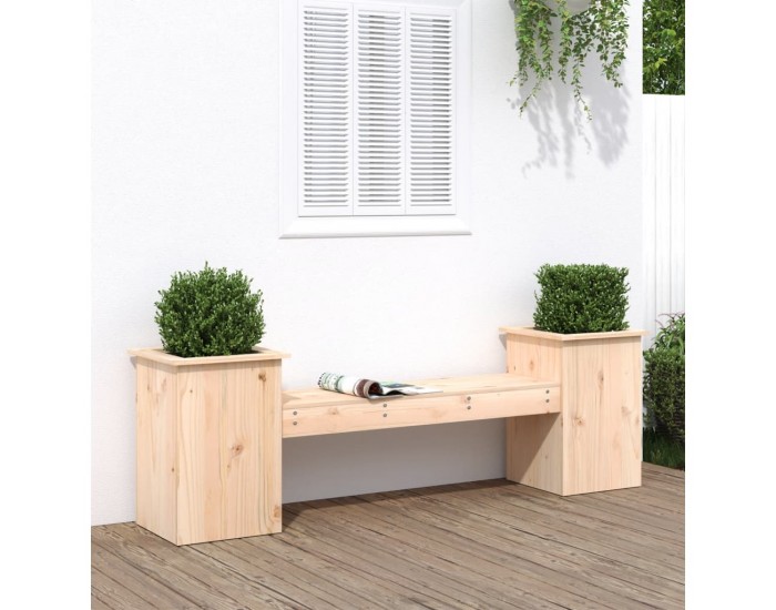 Sonata H Пейка със саксии, 184,5x39,5x56,5 см, борово дърво масив