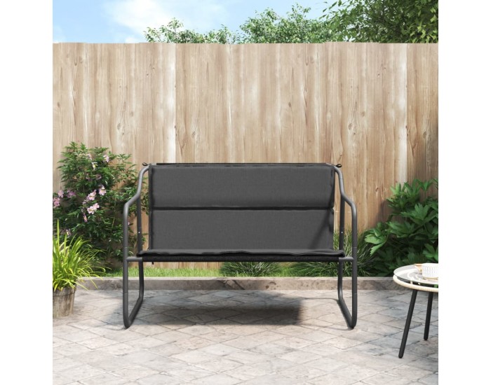 Sonata H 2-местна градинска пейка с възглавница антрацит стомана