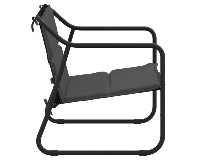 Sonata H 2-местна градинска пейка с възглавница антрацит стомана