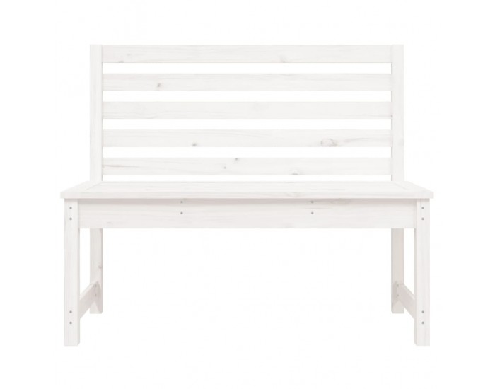 Sonata H Градинска пейка, бяла, 109 см, борово дърво масив