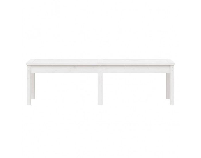 Sonata H 2-местна градинска пейка, бяла, 159,5x44x45 см, бор масив