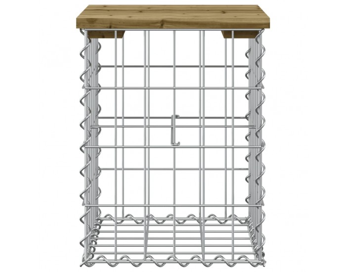 Sonata H Градинска пейка габионен дизайн 33x31x42 см импрегниран бор