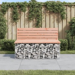Sonata H Градинска пейка дизайн габион 103x70x65 см дугласко дърво масив - Градински Дивани и Пейки