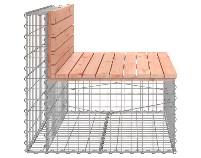 Sonata H Градинска пейка дизайн габион 103x70x65 см дугласко дърво масив