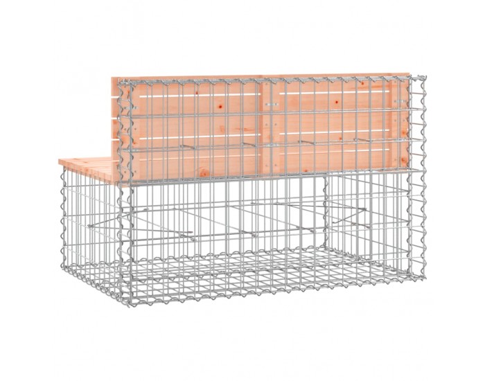 Sonata H Градинска пейка дизайн габион 103x70x65 см дугласко дърво масив