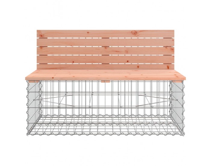 Sonata H Градинска пейка дизайн габион 103x70x65 см дугласко дърво масив