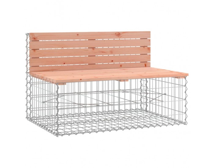 Sonata H Градинска пейка дизайн габион 103x70x65 см дугласко дърво масив