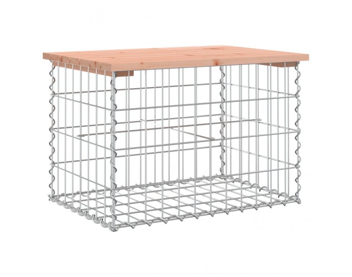 Sonata H Градинска пейка дизайн габион 63x44x42 см дугласко дърво масив