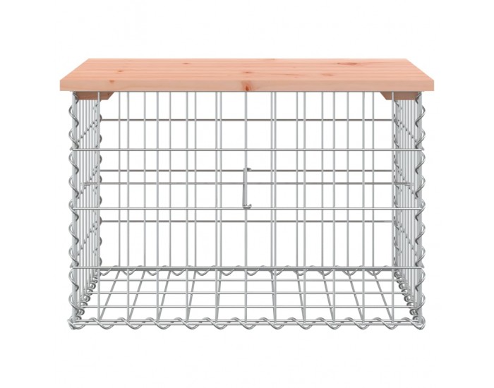 Sonata H Градинска пейка дизайн габион 63x44x42 см дугласко дърво масив