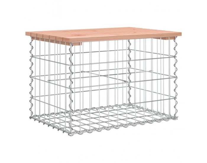 Sonata H Градинска пейка дизайн габион 63x44x42 см дугласко дърво масив