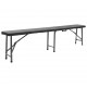 Sonata H Сгъваеми градински пейки, 2 бр, 180 см, HDPE, черни