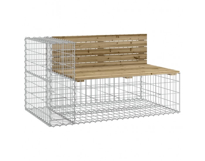 Sonata H Градинска пейка с кошница габион импрегнирана борова дървесина