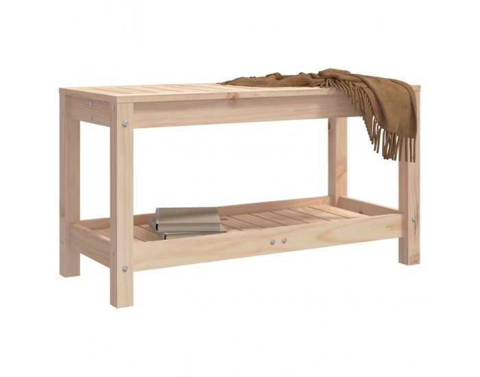 Sonata H Градинска пейка, 82,5x35x45 см, борово дърво масив