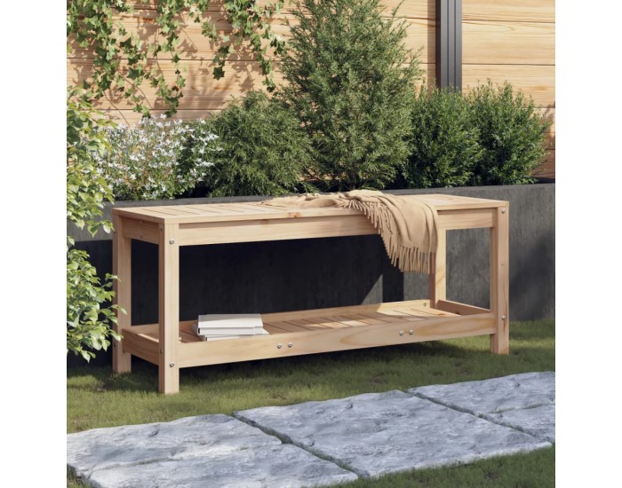 Sonata H Градинска пейка, 108x35x45 см, борово дърво масив