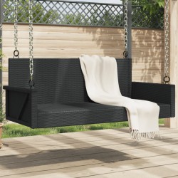 Sonata H Пейка люлка, черна, 119x56x48 см, полиратан - Градински Дивани и Пейки