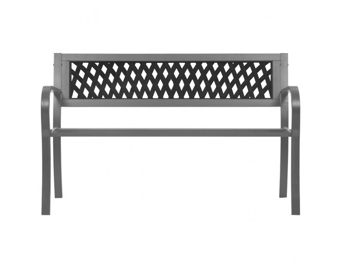Sonata H Градинска пейка, черна, 120 см, стомана