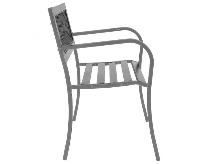 Sonata H Градинска пейка, черна, 120 см, стомана