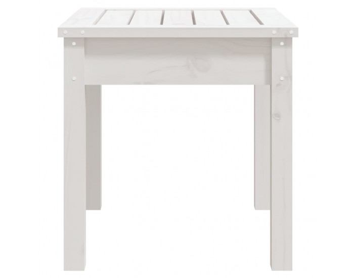 Sonata H Градинска пейка, бяла, 50x44x45 см, борово дърво масив