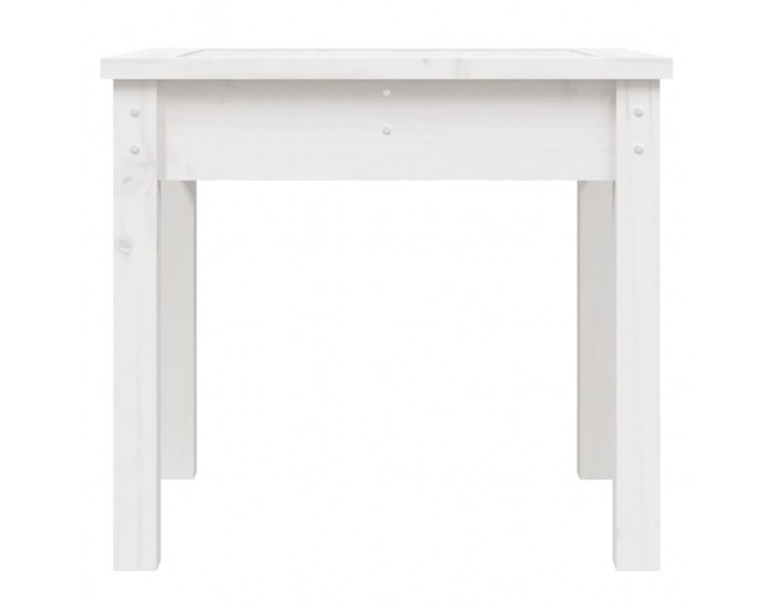 Sonata H Градинска пейка, бяла, 50x44x45 см, борово дърво масив