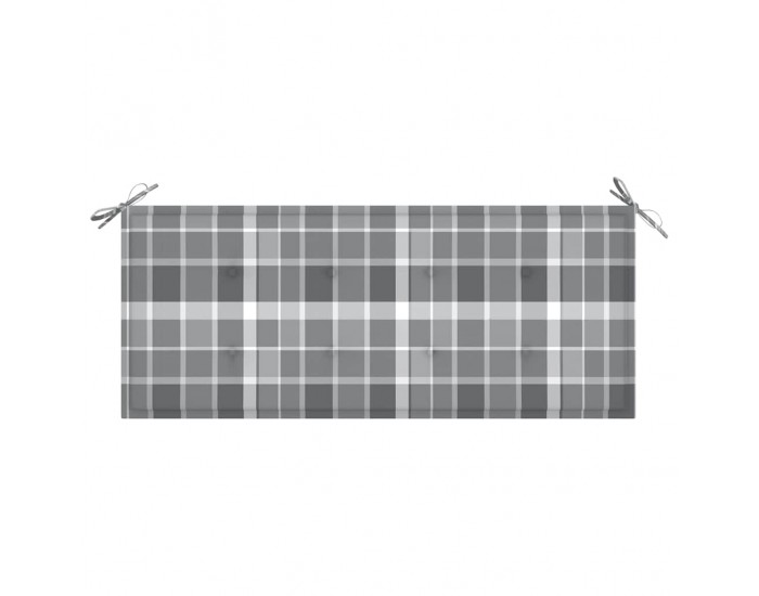 Sonata H Стифираща градинска пейка с възглавница, 128,5 см, тик масив