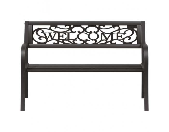 Sonata H Градинска пейка, 125 см, стомана, черна