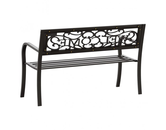 Sonata H Градинска пейка, 125 см, стомана, черна