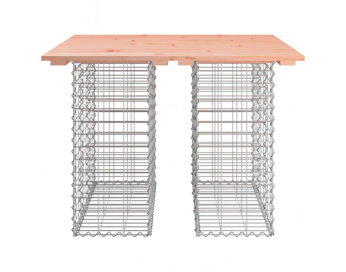 Sonata H Градинска пейка дизайн габион 100x102x72см дугласко дърво масив