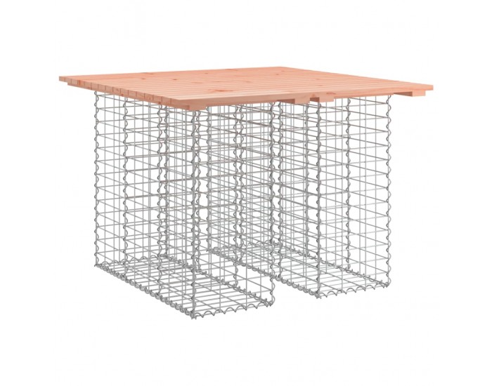 Sonata H Градинска пейка дизайн габион 100x102x72см дугласко дърво масив