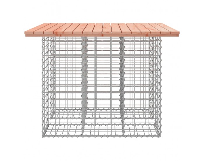 Sonata H Градинска пейка дизайн габион 100x102x72см дугласко дърво масив