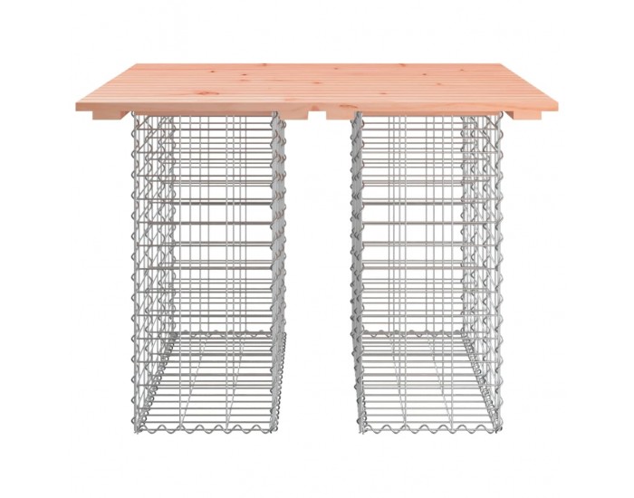 Sonata H Градинска пейка дизайн габион 100x102x72см дугласко дърво масив