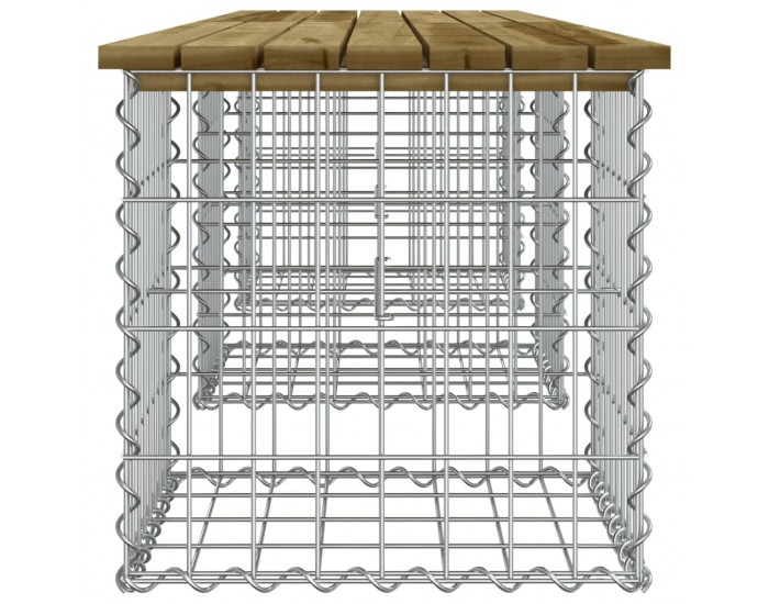 Sonata H Градинска пейка габионен дизайн 203x44x42 см импрегниран бор