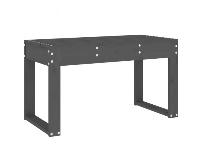 Sonata H Градинска пейка сива 80x38x45 см борово дърво масив