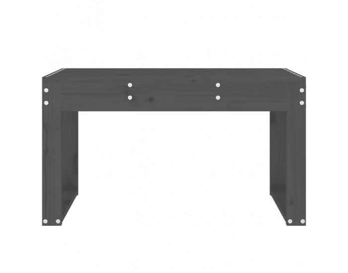 Sonata H Градинска пейка сива 80x38x45 см борово дърво масив