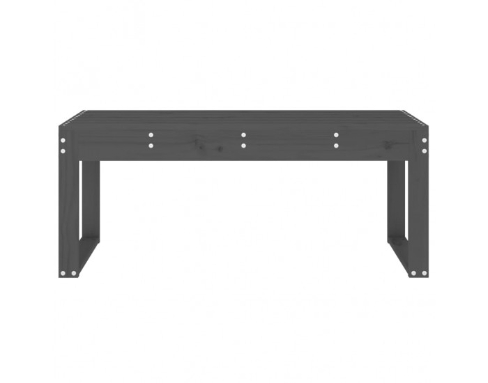 Sonata H Градинска пейка сива 110x38x45 см борово дърво масив