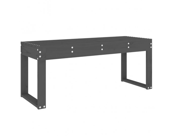 Sonata H Градинска пейка сива 110x38x45 см борово дърво масив