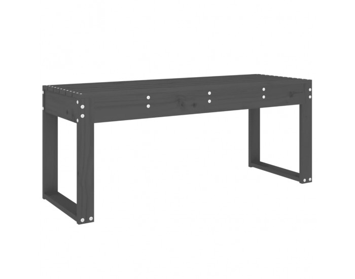 Sonata H Градинска пейка сива 110x38x45 см борово дърво масив