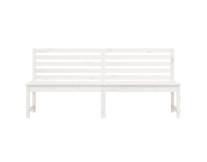 Sonata H Градинска пейка, бяла, 201,5 см, борово дърво масив
