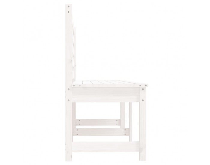 Sonata H Градинска пейка, бяла, 201,5 см, борово дърво масив