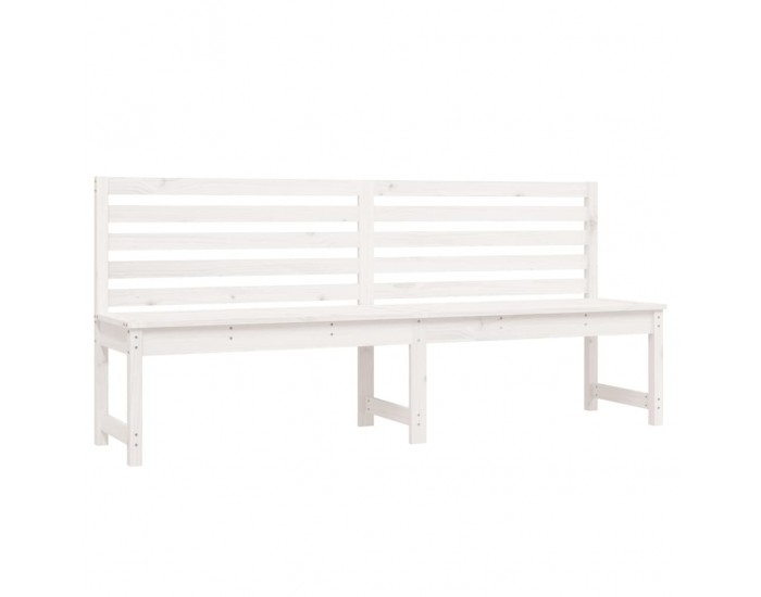 Sonata H Градинска пейка, бяла, 201,5 см, борово дърво масив