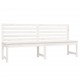 Sonata H Градинска пейка, бяла, 201,5 см, борово дърво масив