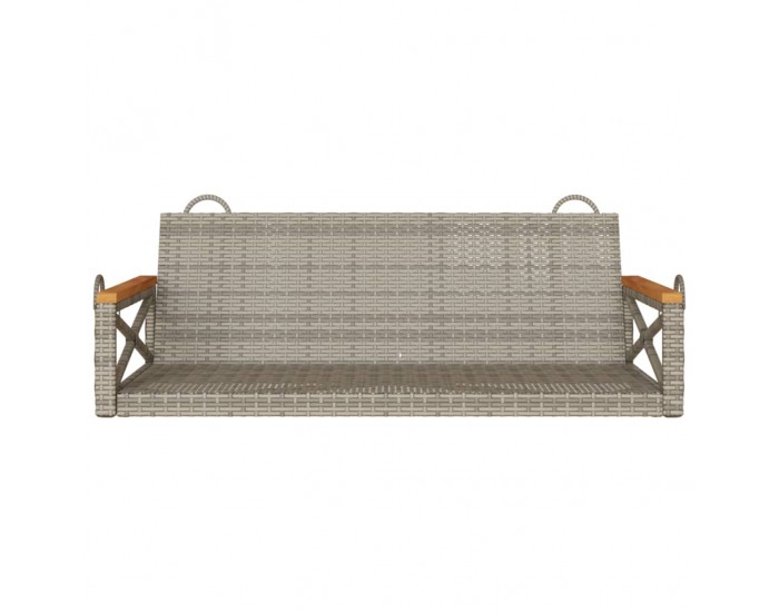 Sonata H Пейка люлка, сива, 109x62x40 см, полиратан